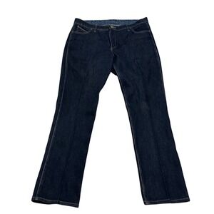 Wrangler Q-Baby Jeans Women's 15/16 x 32 Dark Wash Bootcut No Gap Waistband